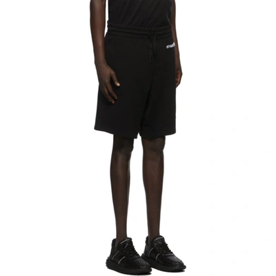 Shop Moschino Black Broken Logo Shorts In A1555 Black