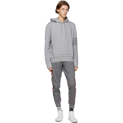 Thom Browne Grey Loopback 4-bar Hoodie In 055 Light G