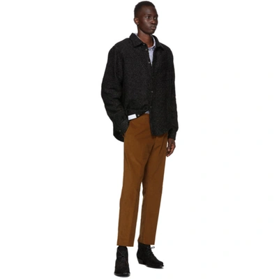 Shop 4sdesigns Tan Corduroy Half Sartorial Trousers In 38 Chestnut