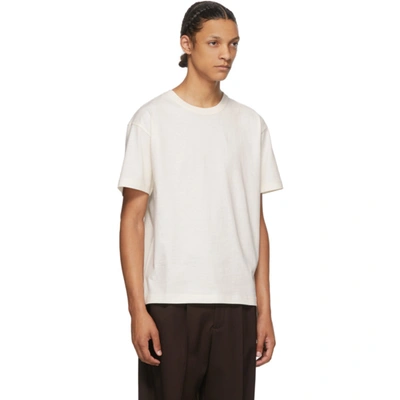 Shop Bottega Veneta Off-white Oversize T-shirt In 9068 Chalk