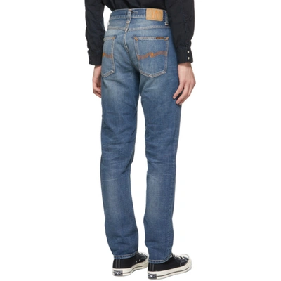 Shop Nudie Jeans Blue Gritty Jackson Jeans In Indigo Gala