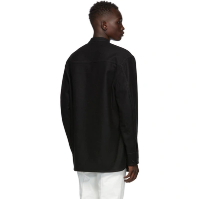 Shop Lemaire Black Felted Jacket In 999 Black