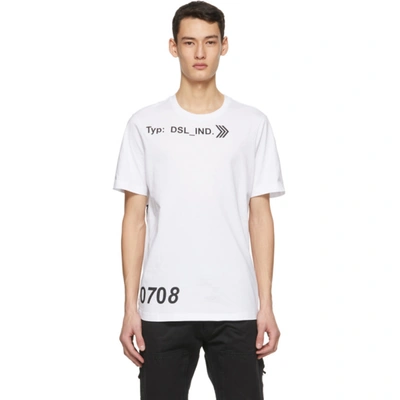 Shop Diesel White T-just-a42 T-shirt In 100 White