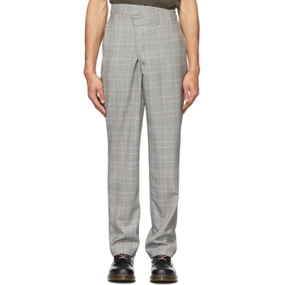 Shop R13 Grey Plaid Crossover Trousers