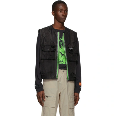 Shop Heron Preston Black Utility Jacket In 1000 Black