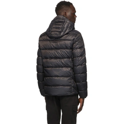 Shop Parajumpers Black Down Greg Sheen Jacket In 710 Pencil