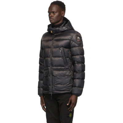 Shop Parajumpers Black Down Greg Sheen Jacket In 710 Pencil