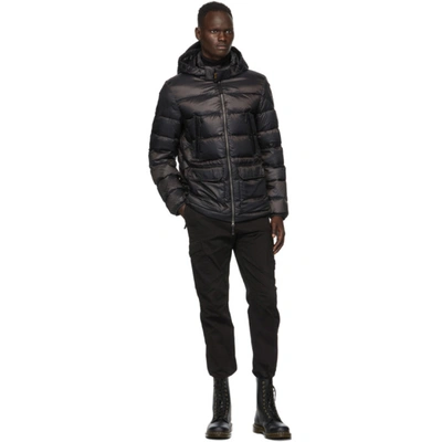 Shop Parajumpers Black Down Greg Sheen Jacket In 710 Pencil