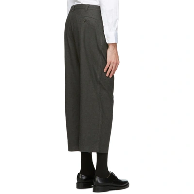 Shop Comme Des Garçons Homme Deux Grey Twill Trousers In 1 Grey Khak