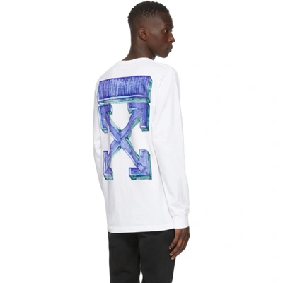 Shop Off-white White Marker Arrows T-shirt In White/blue