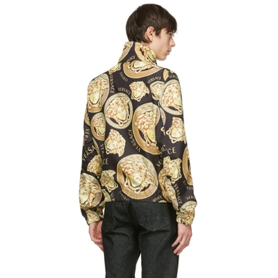 Shop Versace Black & Gold Medusa Track Jacket In 5b000 Bklgl