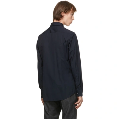 Shop Hugo Boss Navy Slim-fit Shirt In 404 Navy