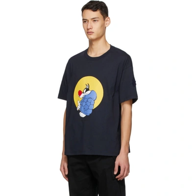 Shop Moncler Genius 1 Moncler Jw Anderson Navy Looney Tunes Edition Sylvester T-shirt In 779darknavy