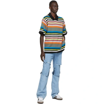 AGR SSENSE 独家发售多色条纹短袖针织衫