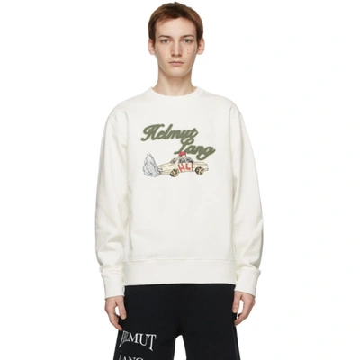 Shop Helmut Lang Off-white Saintwoods Edition Hl Taxi Sweatshirt In Powdered Ecru