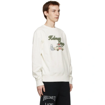 Shop Helmut Lang Off-white Saintwoods Edition Hl Taxi Sweatshirt In Powdered Ecru