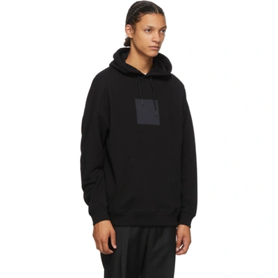 Shop Givenchy Black Address Logo Patch Hoodie In 001-black