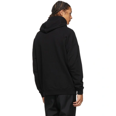 Shop Givenchy Black Address Logo Patch Hoodie In 001-black