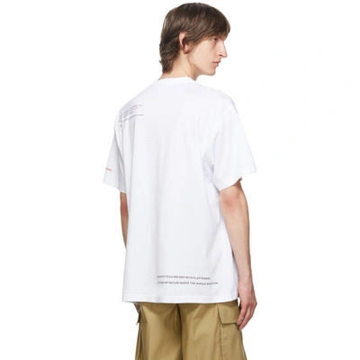 Shop Burberry White 'love' Swan T-shirt In White A1464