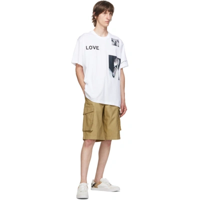 Shop Burberry White 'love' Swan T-shirt In White A1464