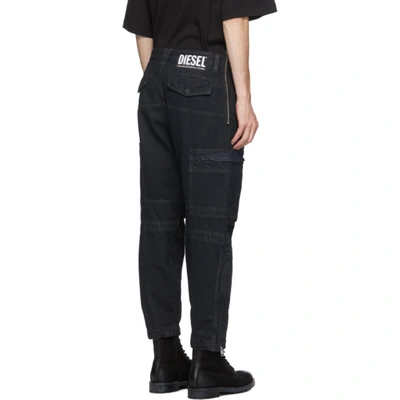 Shop Diesel Black D-luks Trousers In 01 Black