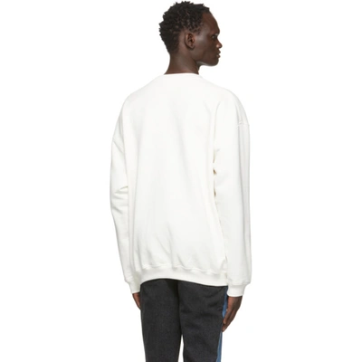 Shop Vetements White 'think Differently' Sweatshirt In White 14619840