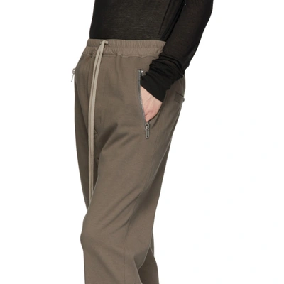 Shop Rick Owens Grey Tecuatl Cropped Sweatpants In 34 Dust