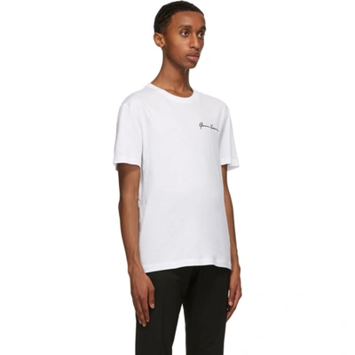 Shop Versace White Gv Signature T-shirt In A2048 Wht
