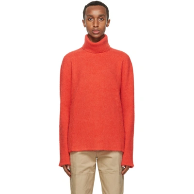 Shop Lanvin Red Alpaca And Cashmere Turtleneck In 30 Red