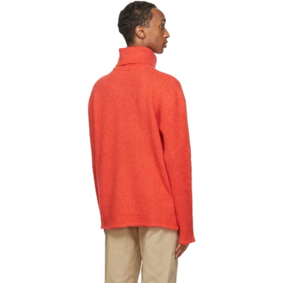 Shop Lanvin Red Alpaca And Cashmere Turtleneck In 30 Red