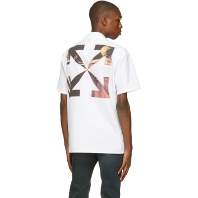 Shop Off-white White Caravaggio Holiday Short Sleeve Shirt In White Red
