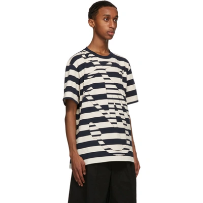 Shop Jw Anderson Navy & Off-white Oversize Anchor T-shirt In Nvy/offw891