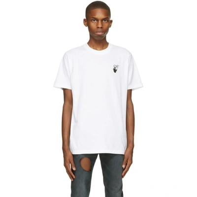 Shop Off-white White Slim Marker T-shirt In White Red