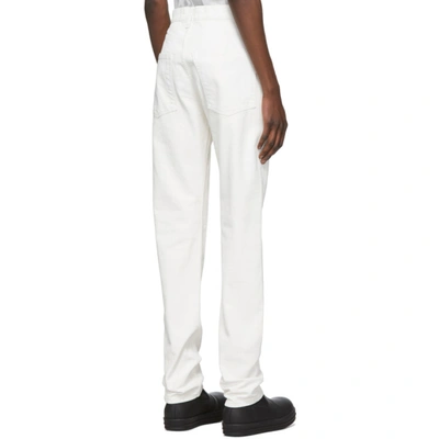 Shop Helmut Lang White Masc High Straight Jeans