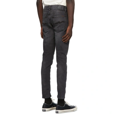 Shop Nudie Jeans Black Tight Terry Jeans In Blacktreats
