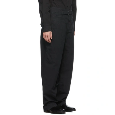 Shop Lemaire Black Military Trousers In 999 Black