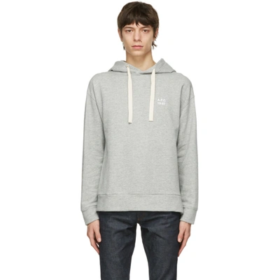 Shop Apc Grey Jason Hoodie In Pla Hthrgry