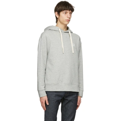 Shop A.p.c. Grey Jason Hoodie In Pla Hthrgry