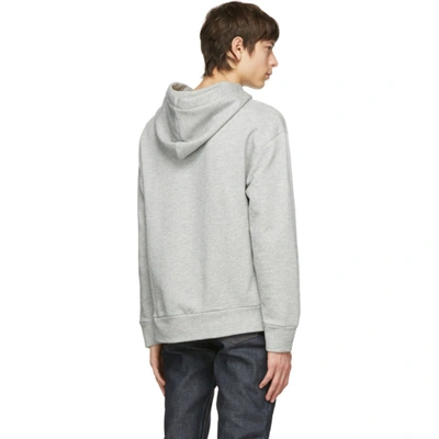 Shop Apc Grey Jason Hoodie In Pla Hthrgry