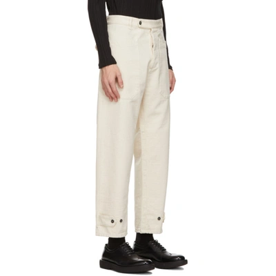 Shop Barena Venezia Off-white Rebaldo Trousers In Tober Ecru