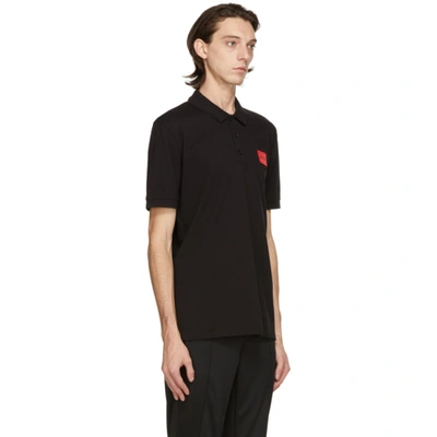 Shop Hugo Black Dereso Polo In 1 Black