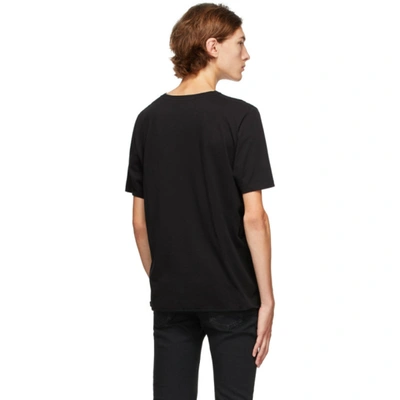 Shop Saint Laurent Black Graphic T-shirt In 1095 Blknat