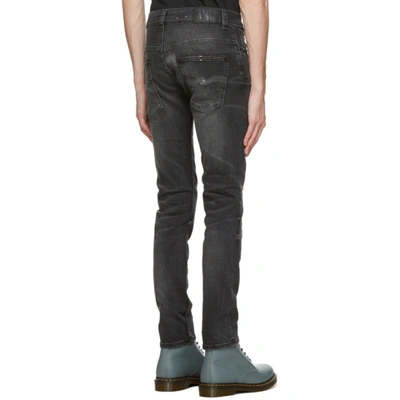 Nudie Jeans Black Thin Finn Jeans In Shade O Blk | ModeSens