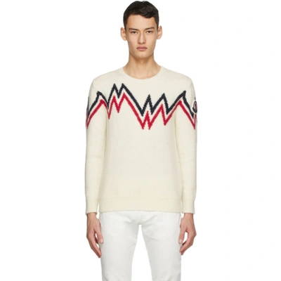 Shop Moncler Off-white Wool & Alpaca Sweater In 004 Beige