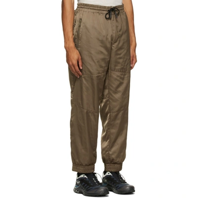 Shop A. A. Spectrum Khaki Shell Track Pants In Dark Olive