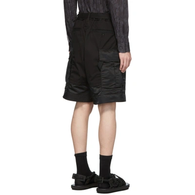 Shop Sacai Black Combo Shorts In 001 Black