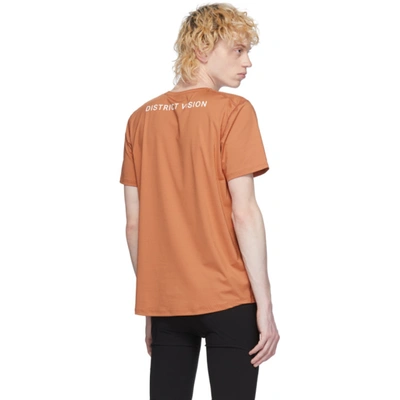 Shop District Vision Orange Air-wear T-shirt In Rust