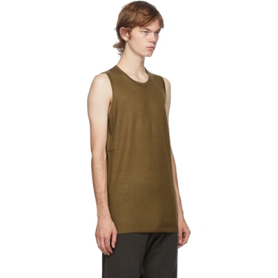 Shop Frenckenberger Ssense Exclusive Tan Cashmere Tank Top In Brass