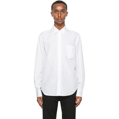 Shop Comme Des Garçons Homme Deux White Broadcloth Shirt In 2 White