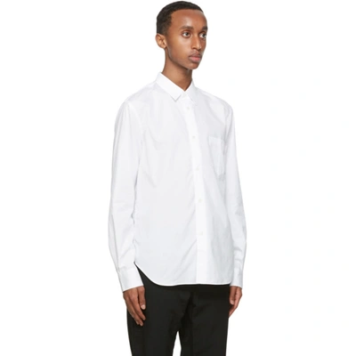 Shop Comme Des Garçons Homme Deux White Broadcloth Shirt In 2 White